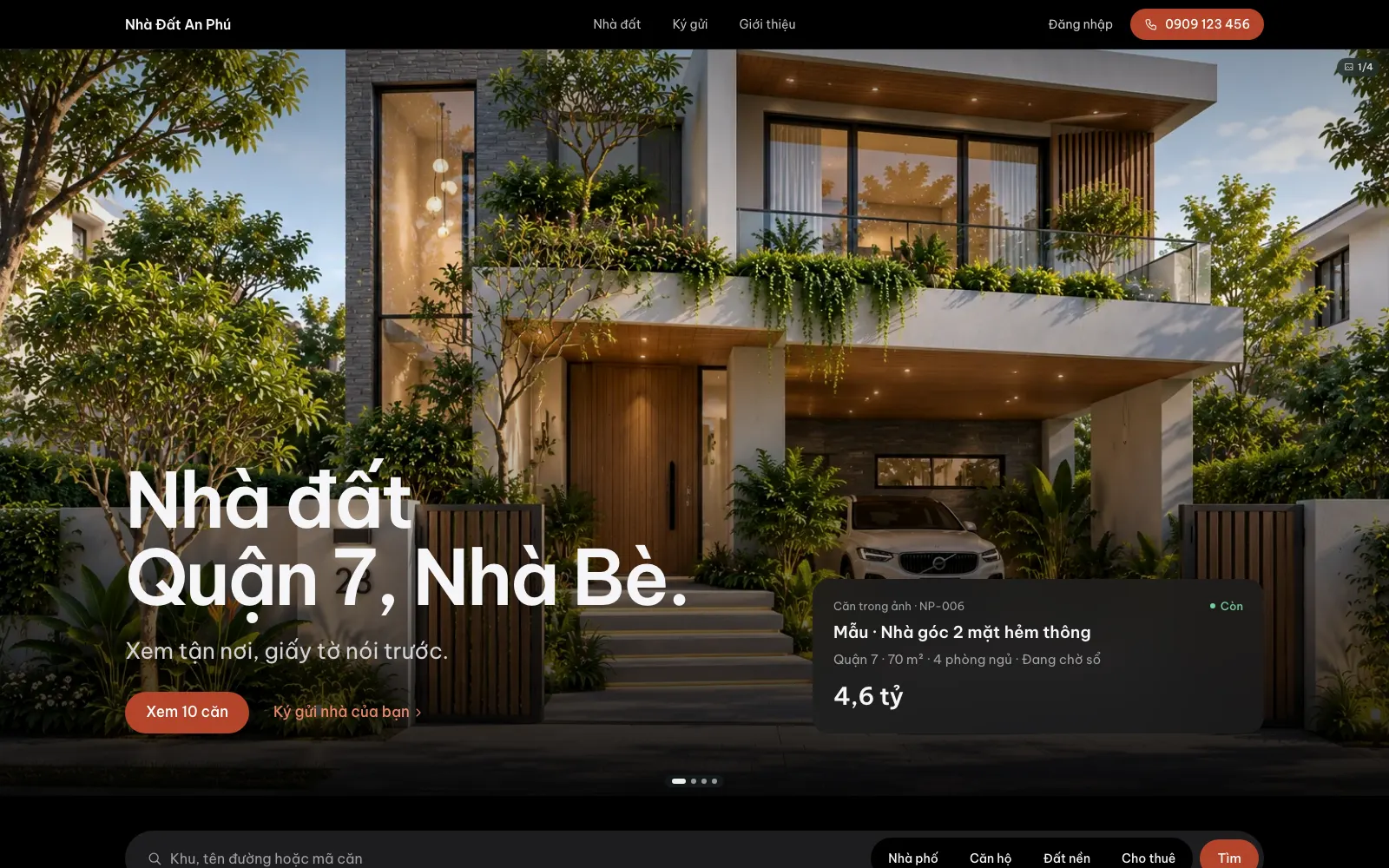 Trang chủ · mẫu Nền tối — ảnh căn phủ kín màn đầu
